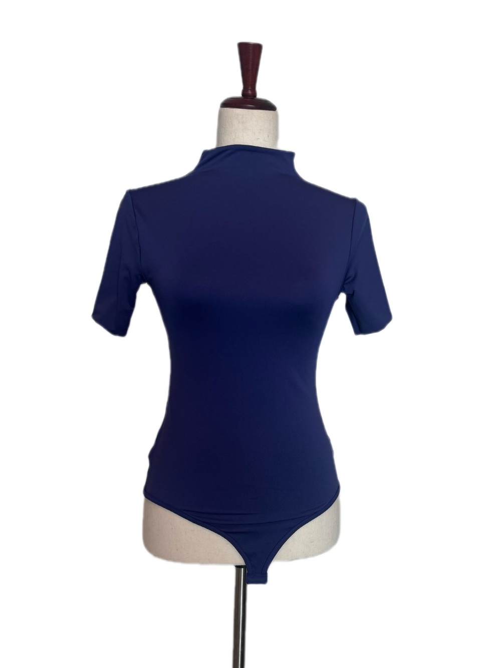 Women's Purple Double Layer Mock Neck Bodysuit Size M NWOT